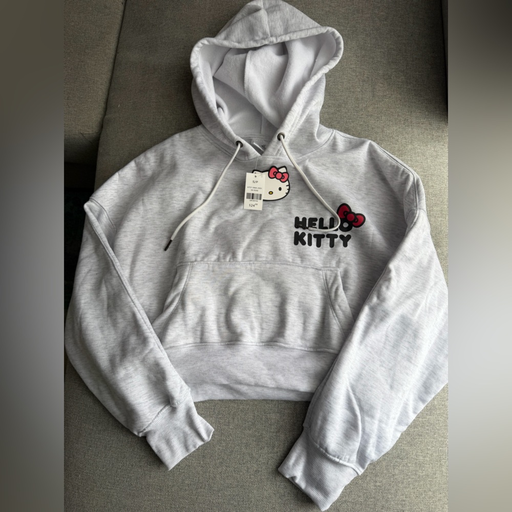 Hello Kitty Light Gray Kids Hoodie